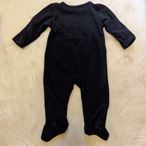 just you and me by Carter's black skeleton footsie PJs w/candy in belly size 9M - Picture 2 of 7